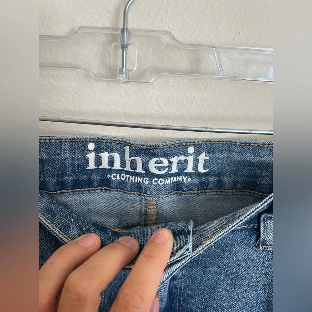 High Rise Denim Midi Skirt- EUC - Picture 3 of 6